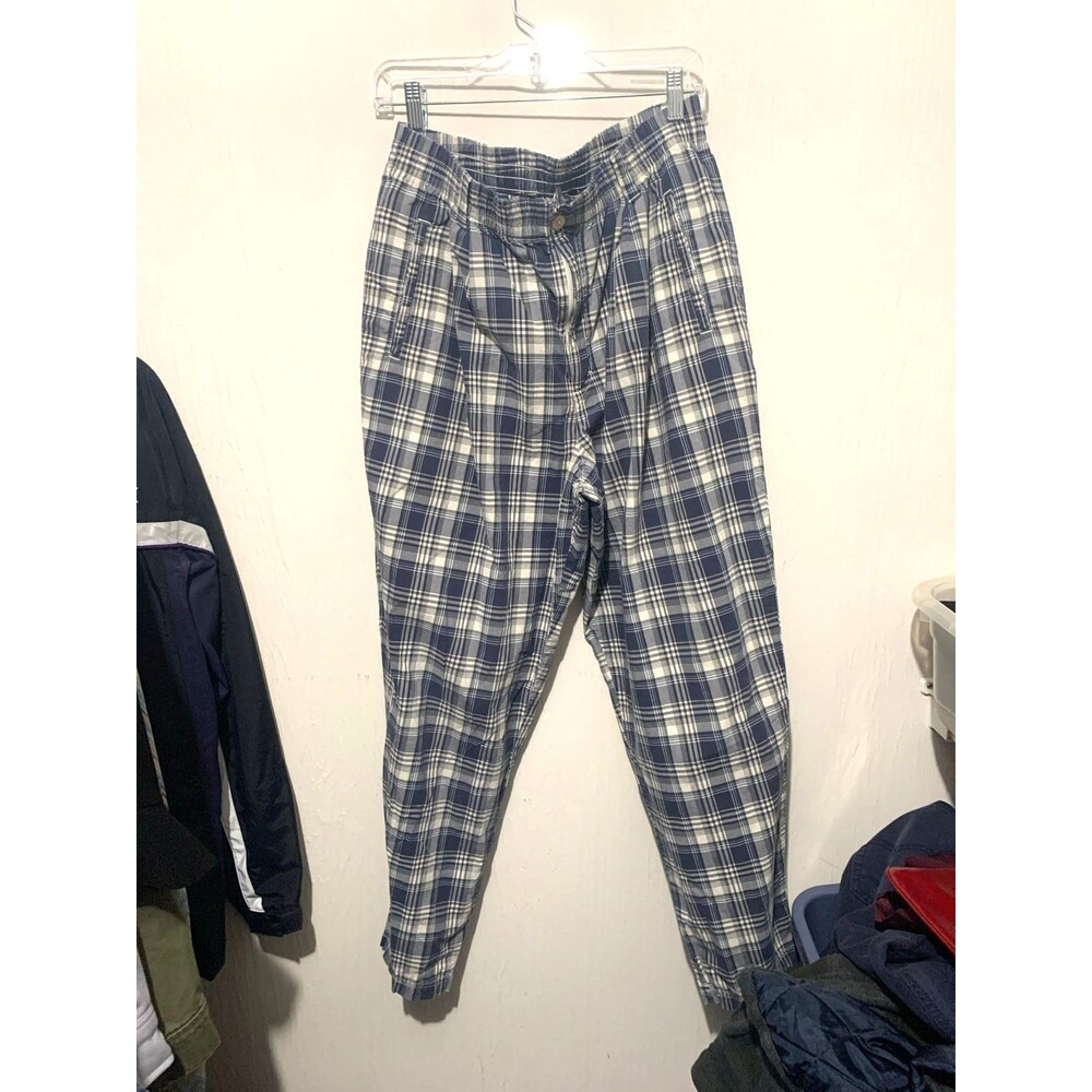 Eddie Bauer Plaid Pull-On Casual Utility Pants – Size Large